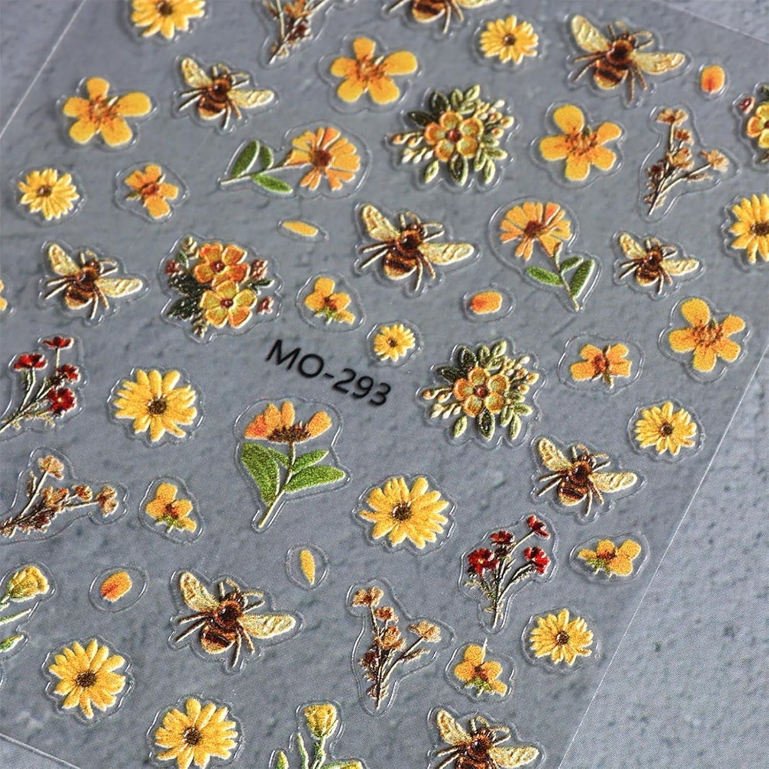 3 Stück Nagelsticker Set-Selbstklebende Nagelfolie Mit Blumen- Und Bienenmotifen-Nail Art Sticker For Kreatives Nageldesign-Nageltattoos Und Zubehör