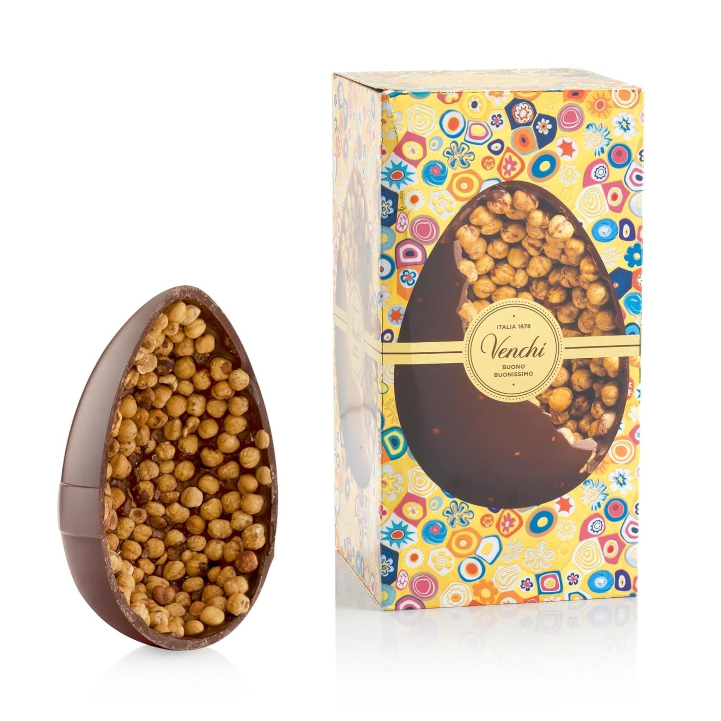 Venchi - Chokoladeæg, pistaciesmag, med hel pistacie, med overraskelse, glutenfri, 500g, påskekollektion, gaveidé