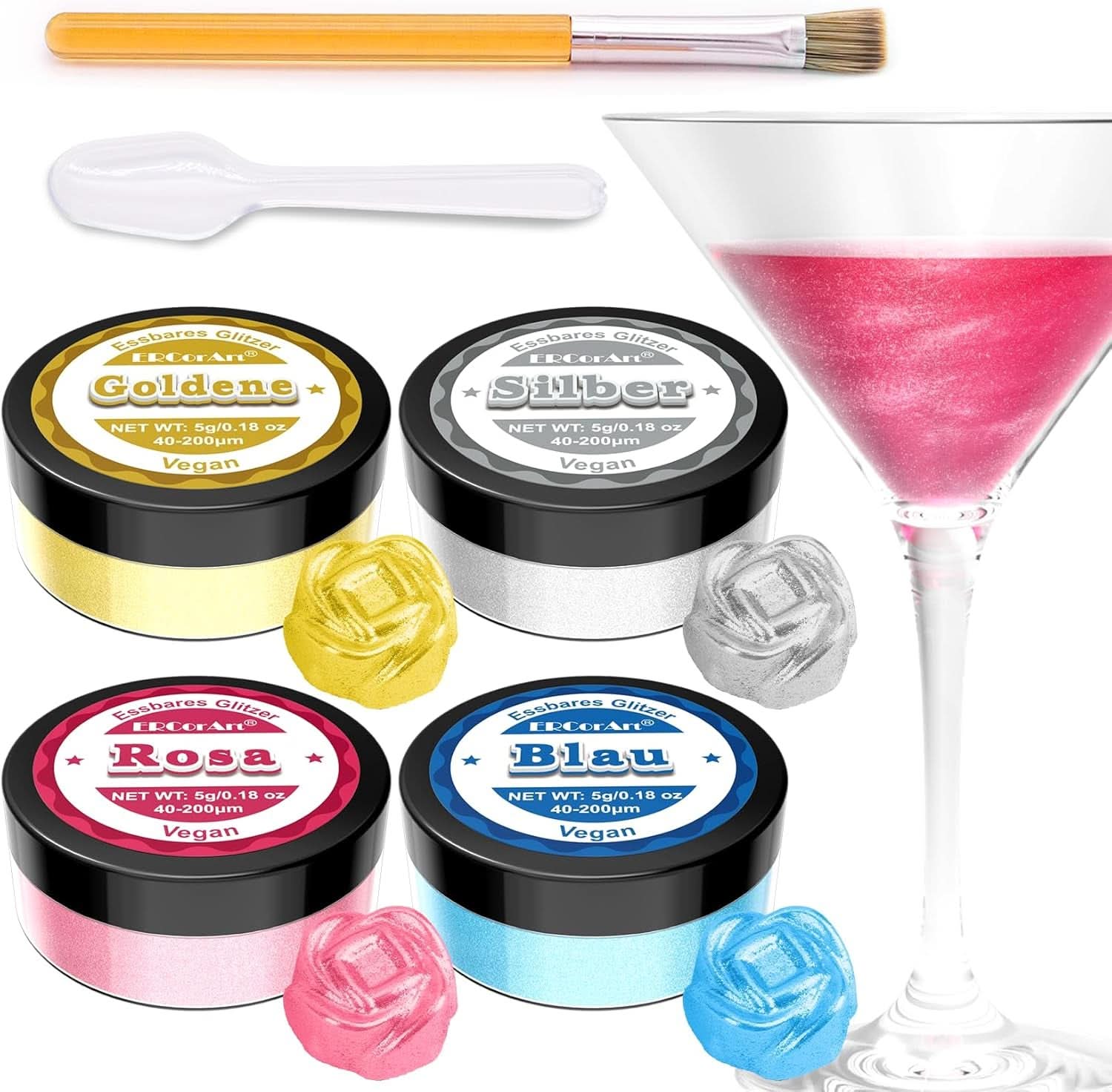 Spiselig glitter, 5 gram Glitter Nati Shop