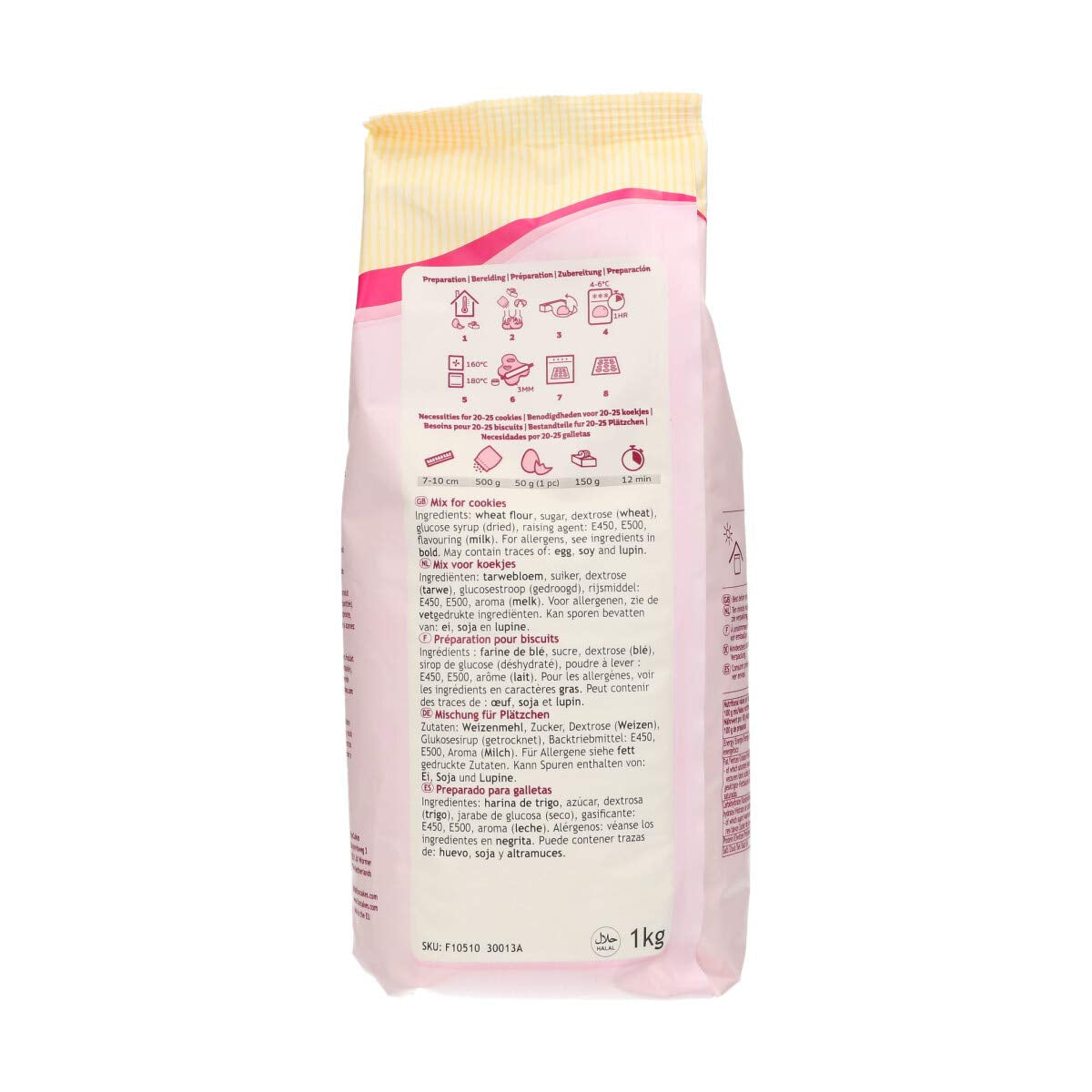 Funcakes Mix Für Kekse: Einfach Zu Verwendende, Knusprige Und Knusprige Kekse, Perfekt Zum Dekorieren Mit Fondant- Oder Royal Icing, Auch Als Tortenkruste Geeignet, Halal., 1 Kg Mix til bagning og madlavning Naty Shop