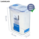 LocknLock PP Classic bulkbeholder 1,8L | 15,1 x 10,8 x 19 cm | 100% forseglet opbevaringsboks | maddispenser til müsli eller mad | BPA-fri og opvaskemaskinesikker opbevaringsbeholder Naty Shop Food Storage Boxes