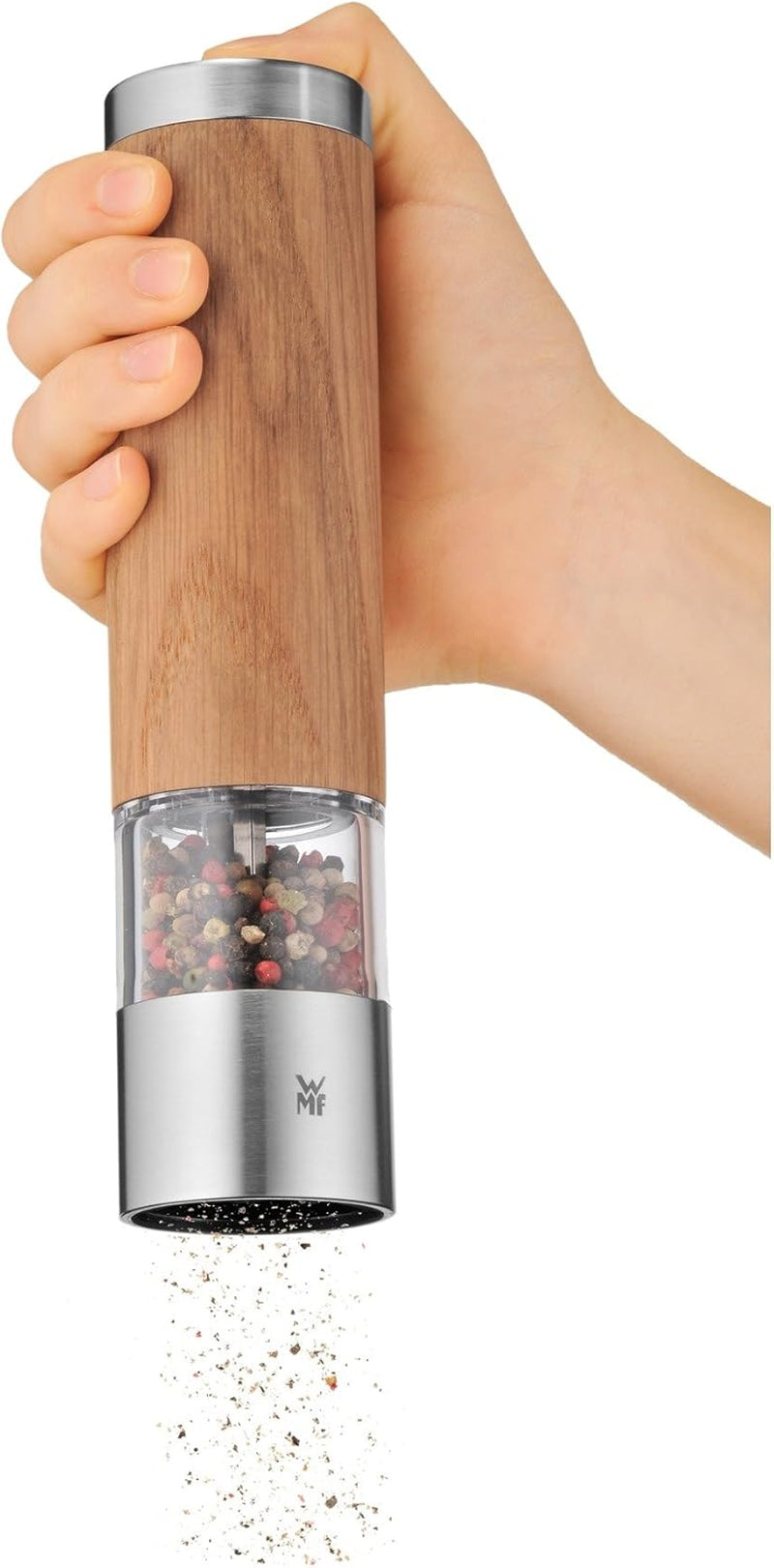 WMF Ceramill Oakwood Cromargan sæt, elektrisk kværn og Gourmet For The Kitchen skål sæt 4 stk. Kværne og skæremaskiner Naty Shop