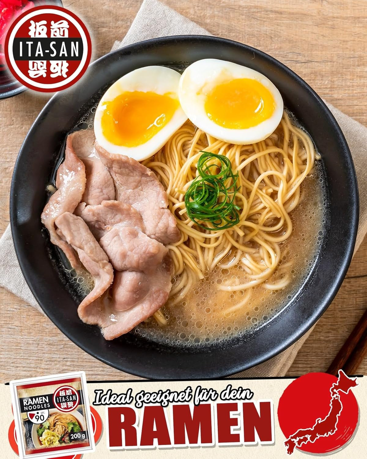 ITA-SAN Ramen nudler, hurtig og nem tilberedning, 30 x 200 g