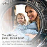 Night Lark Dyne uden betræk, 4,5 Tog, King Size, Tufted Dot Collection, Luksus sengetøj, Hypoallergenisk, Maskinvaskbar, Varme Sanddyner & Quilts Naty Shop