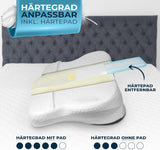 Ortopædisk pude [Innovationspris for ergonomi nomineret] Nakkesmertepude lavet af memoryskum | Nakkestøttepude Ergonomisk Nakke Rulleside Sovepude Grå Cervikal Ortopædiske Puder Naty Shop