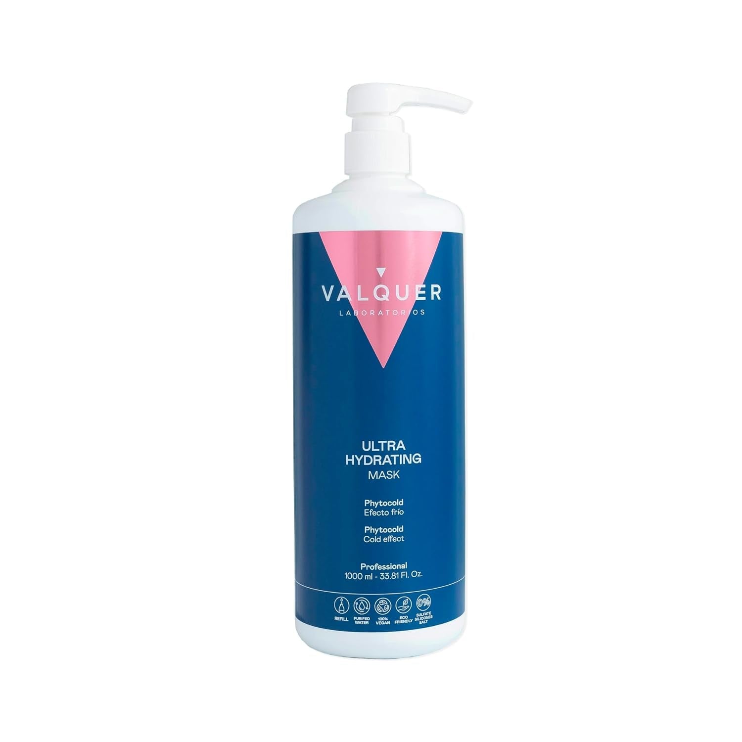 Valquer Profesional Ice Hair Mask - Ultra-fugtgivende hårmaske uden sulfater, salte og silikoner Naty Shop hårmaske 1 liter (1 pakke)