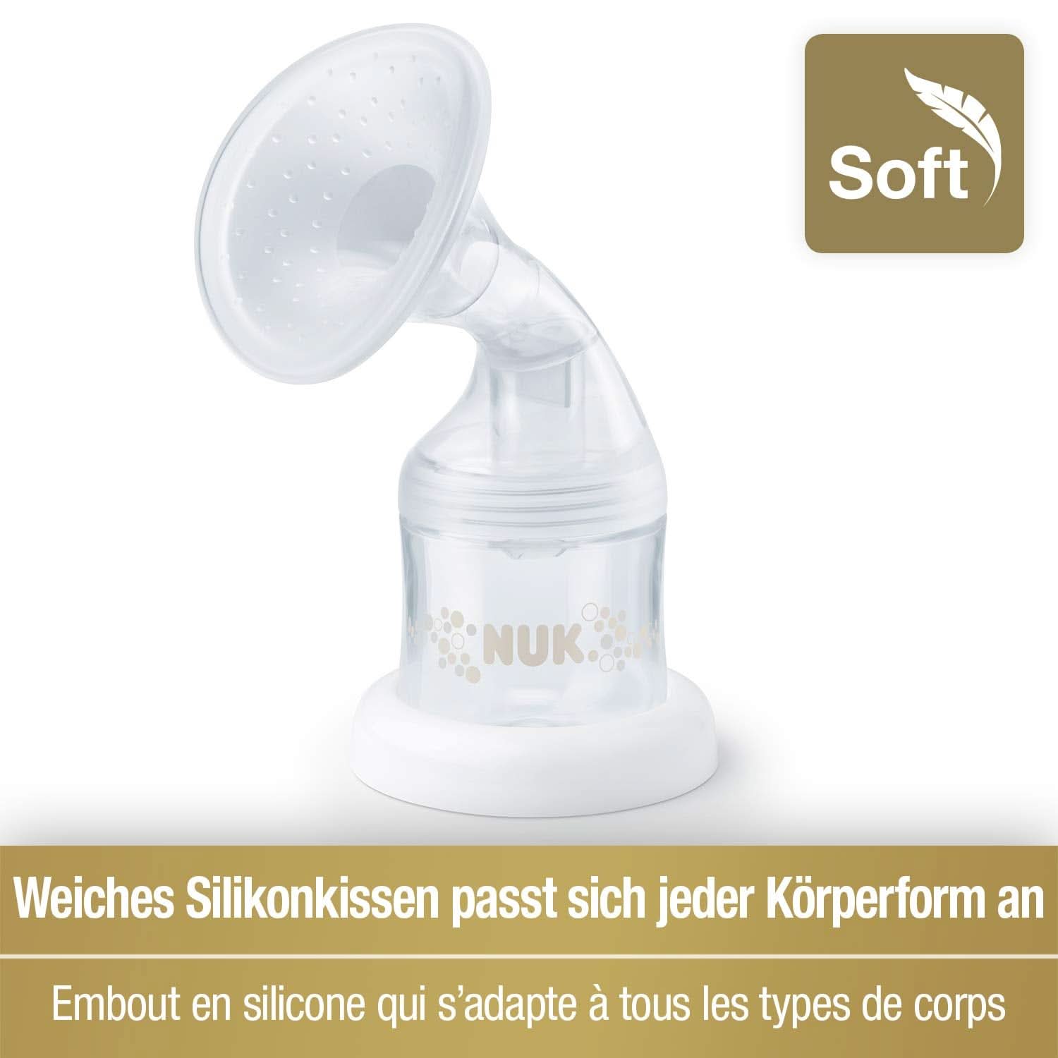 NUK Nature Sense dobbelt elektrisk brystpumpe | Med batteri, LCD display 2X beholdere til modermælk på 150 ml Tilbehør Mad og Amning Bebe Naty Shop