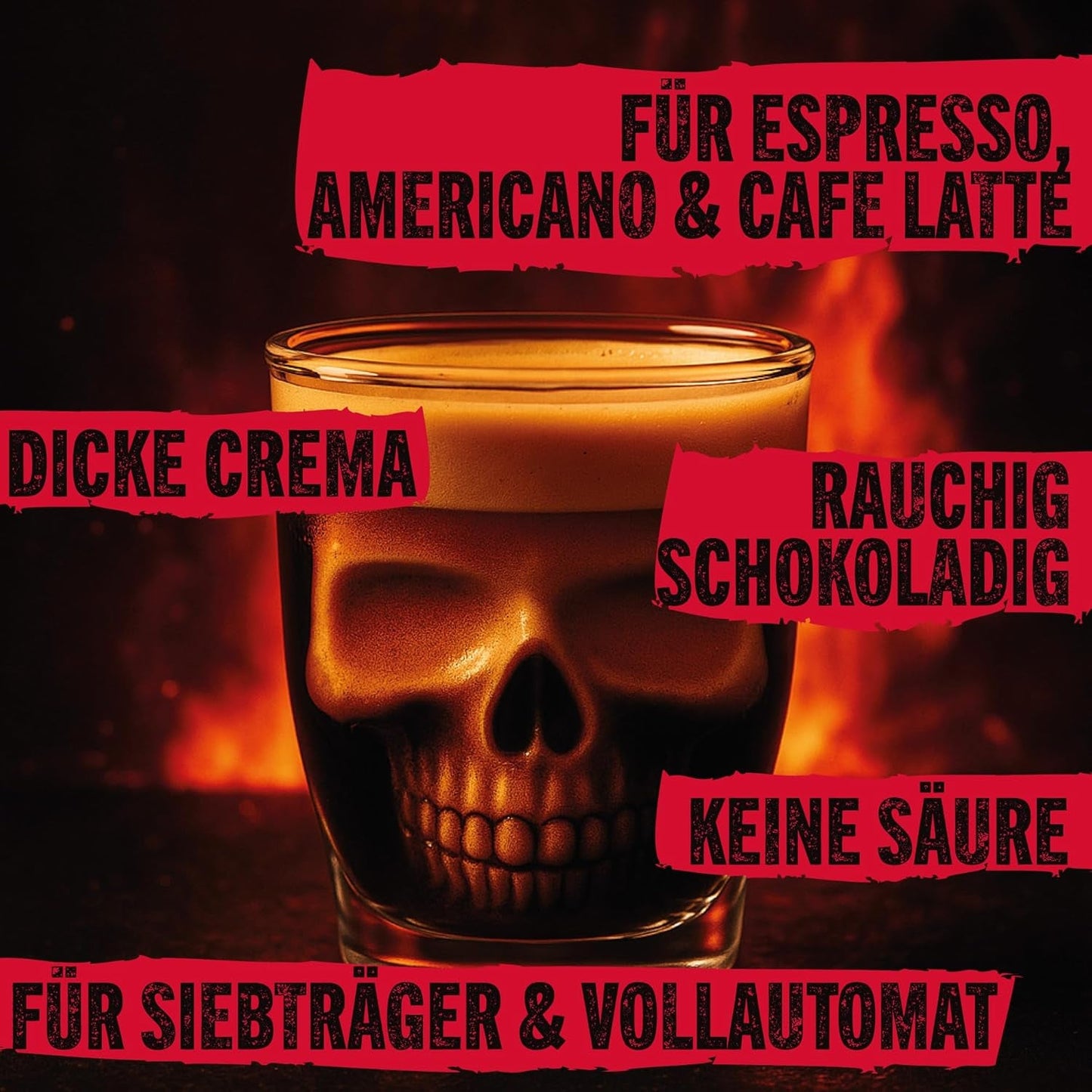 DØD ELLER LEVENDE DIAVOLO – Ekstra mørk espresso – 100 % Robusta – Ekstremt stærk – Lav surhedsgrad – Stabil creme – Hele bønner 1 kg – Napoli stegt