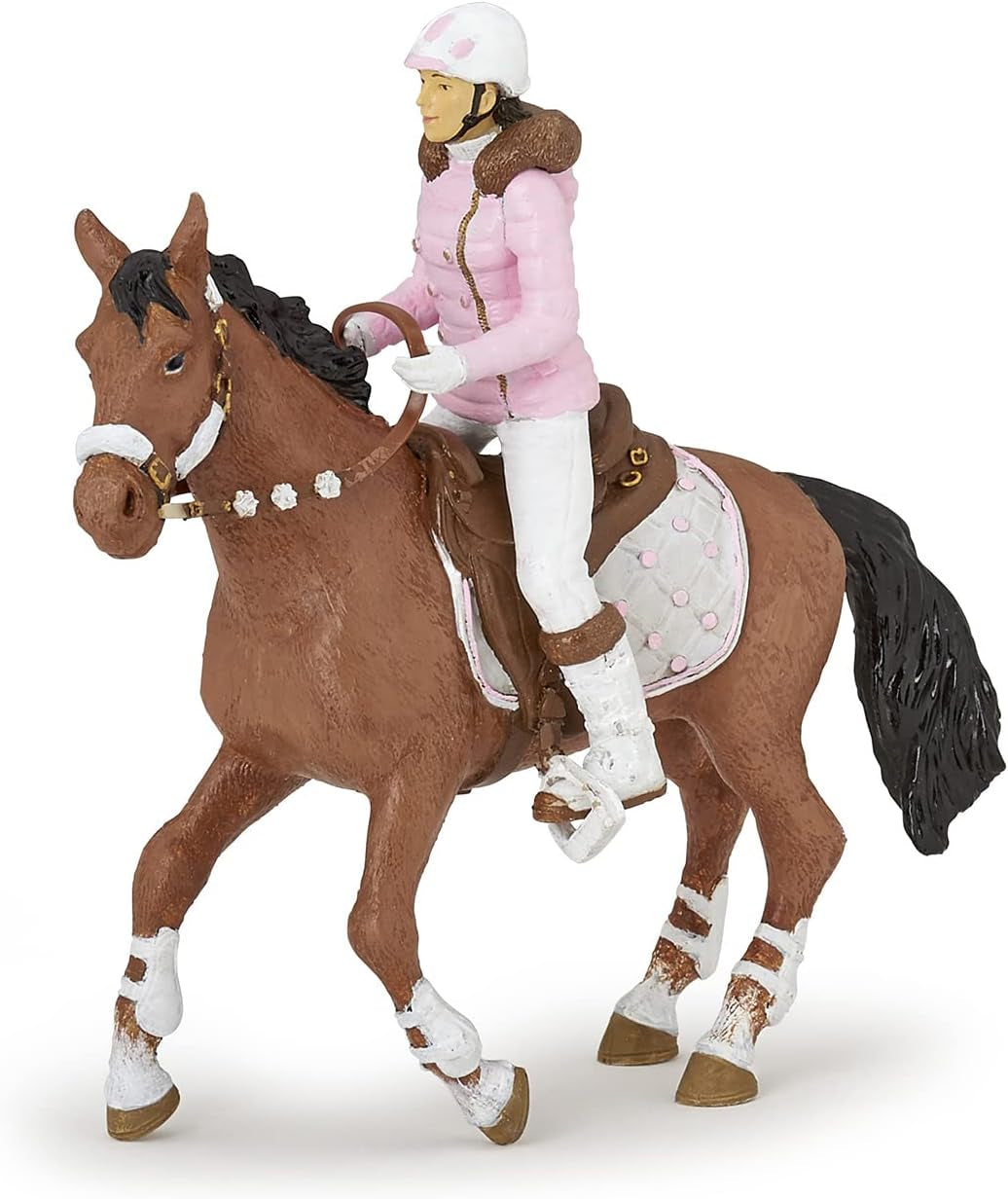 PAPO - Hestefigur - Rider Fashion Winter, passion for ridning, legetøj til børn fra 3 år. Naty Shop actionfigurer
