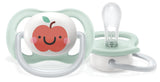 Philips AVENT ultra luft sut - 2-pak, BPA-fri, åndbar, til babyer 0-6 måneder, inklusive bæretaske og sterilisering, æble/pære (model SCF080/17)