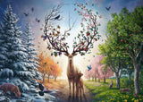 Ravensburger Puslespil 12001088 - The Magic Deer and the Four Seasons - 1000 brikker puslespil for voksne 14+ puslespil Naty Shop Standardtitel