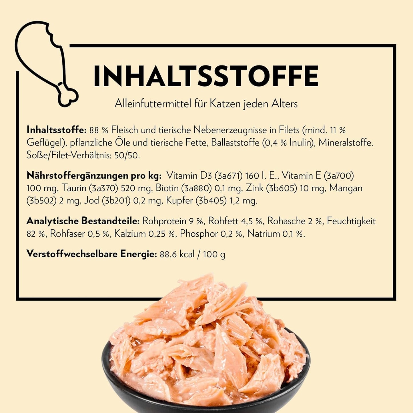PrimaCat - Klassisk vådfoder til katte, smag af fugl i sauce, 28 x 85 g