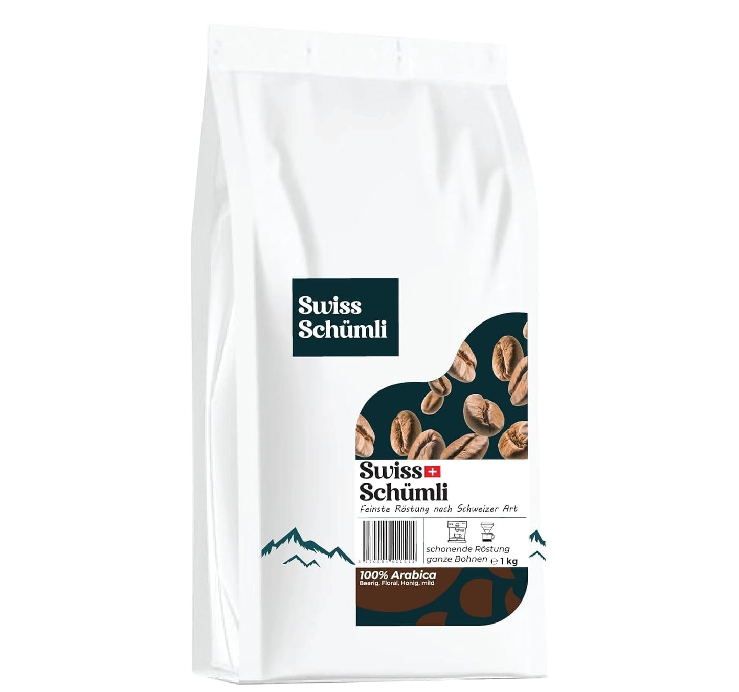 Fra over 175 års erfaring: Schwiizer Schüümli schweiziske Schümli kaffebønner 1 kg – Let ristning for en fin Schümli-kaffe, perfekt creme, intensitet 2/5, surhedsgrad 1/5 – for en ægte kaffenydelse
