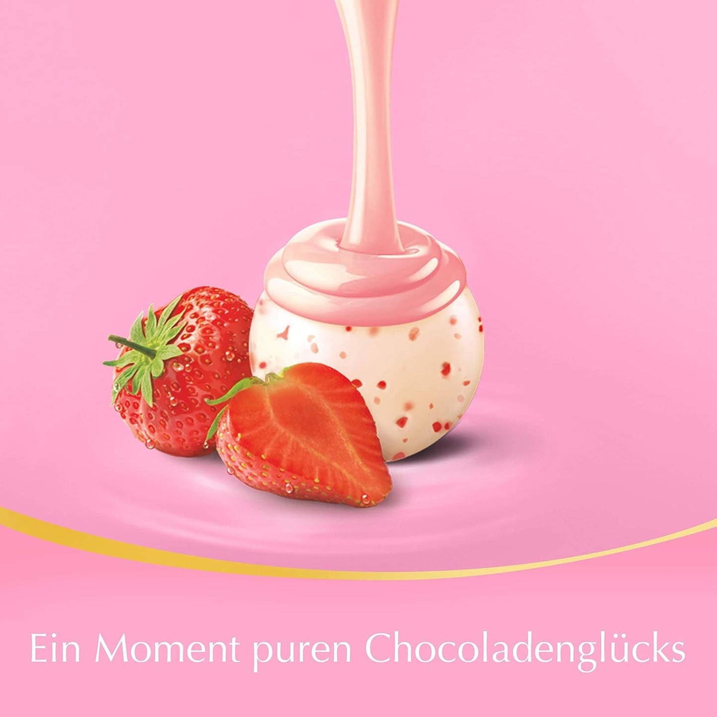 Lindt LINDOR Extra Dark Chokoladekugler og LINDOR Strawberry Creme Chokoladekugler | 1 kg genlukkelig pose | ca. 80 hvide chokoladekugler med jordbærcreme