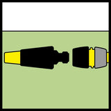 Kärcher slangekobling 2.645-194.0 (Universal Plus, med Aqua Stop) sort, lille