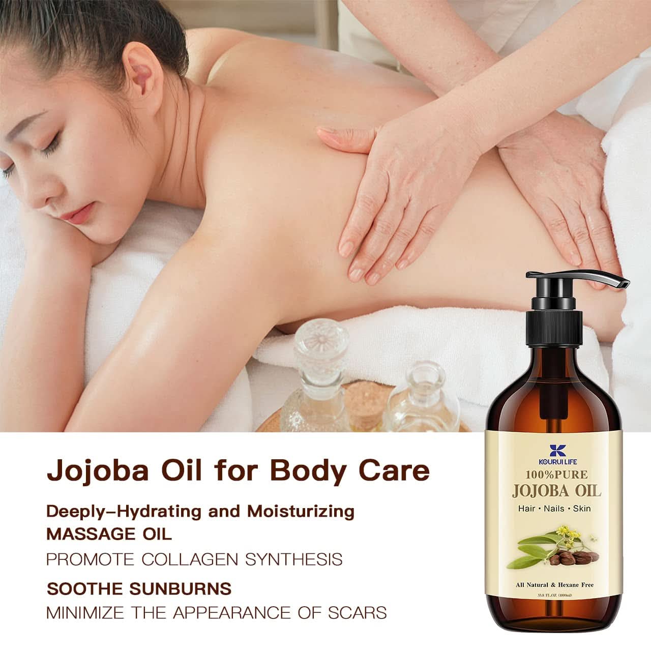 Økologisk jojobaolie 1 liter, 100% ren Kosmetik og Skønhed Naty Shop