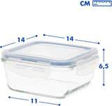 Max Home 8-pak glas lufttætte beholdere Mikroovn glas madkasse Genlukkelige madbeholdere 550 ml klare låg madbeholdere (16538) madopbevaringsbokse Naty Shop