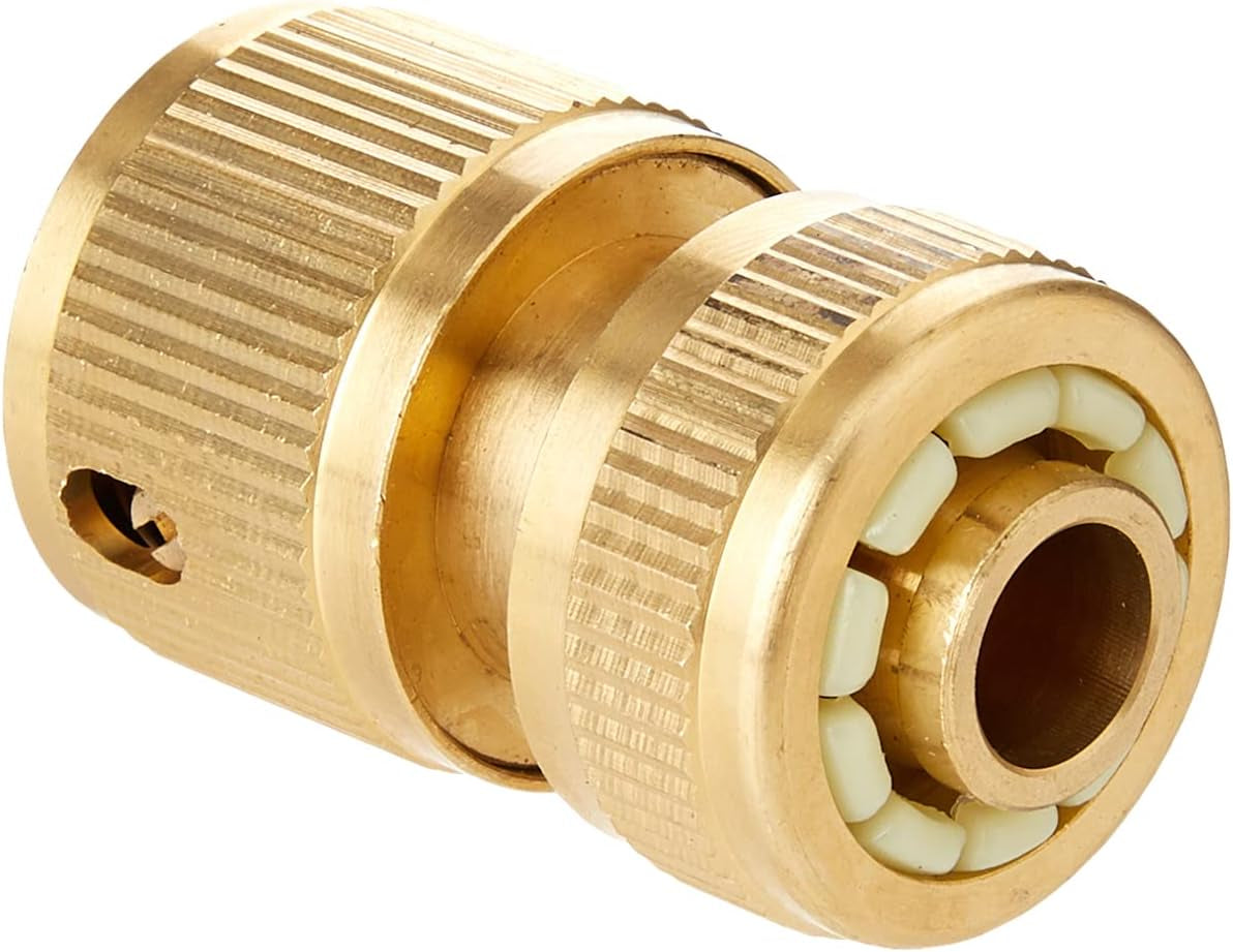 Silverline 196506 messing lynkobling med vandstop, 1/2" indvendigt gevind