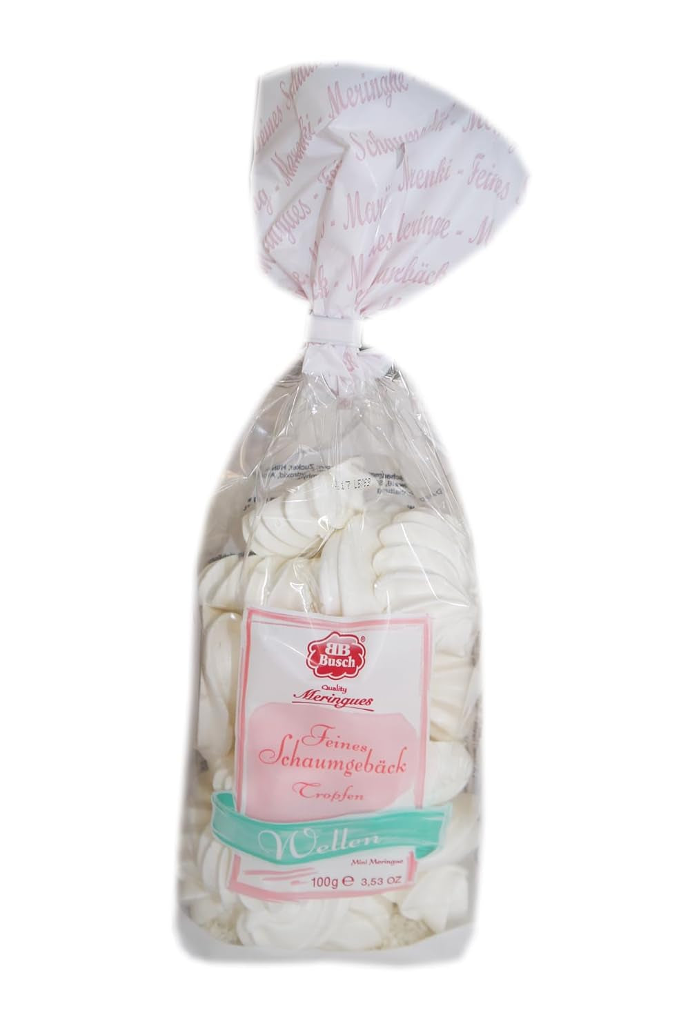 Fine hvide, bølgede kvalitetsskumfiduser, 100 g
