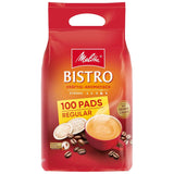 Melitta Café Bistro Röstkaffee in Kaffee-Pads, 100 Pads, Kaffeepads for Pad-Maschine, starke Röstung, geröstet in Deutschland, kräftig-aromatisch