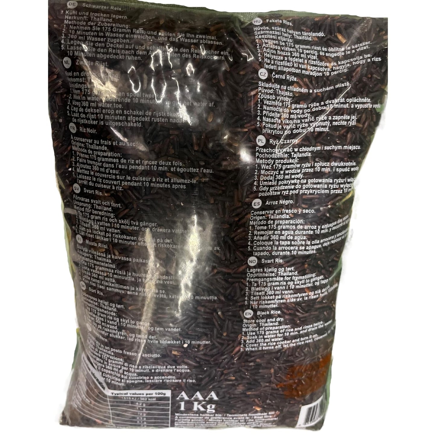 ROYAL THAI RICE - Langkornet sorte ris (riskorn) - 1 x 1 kg
