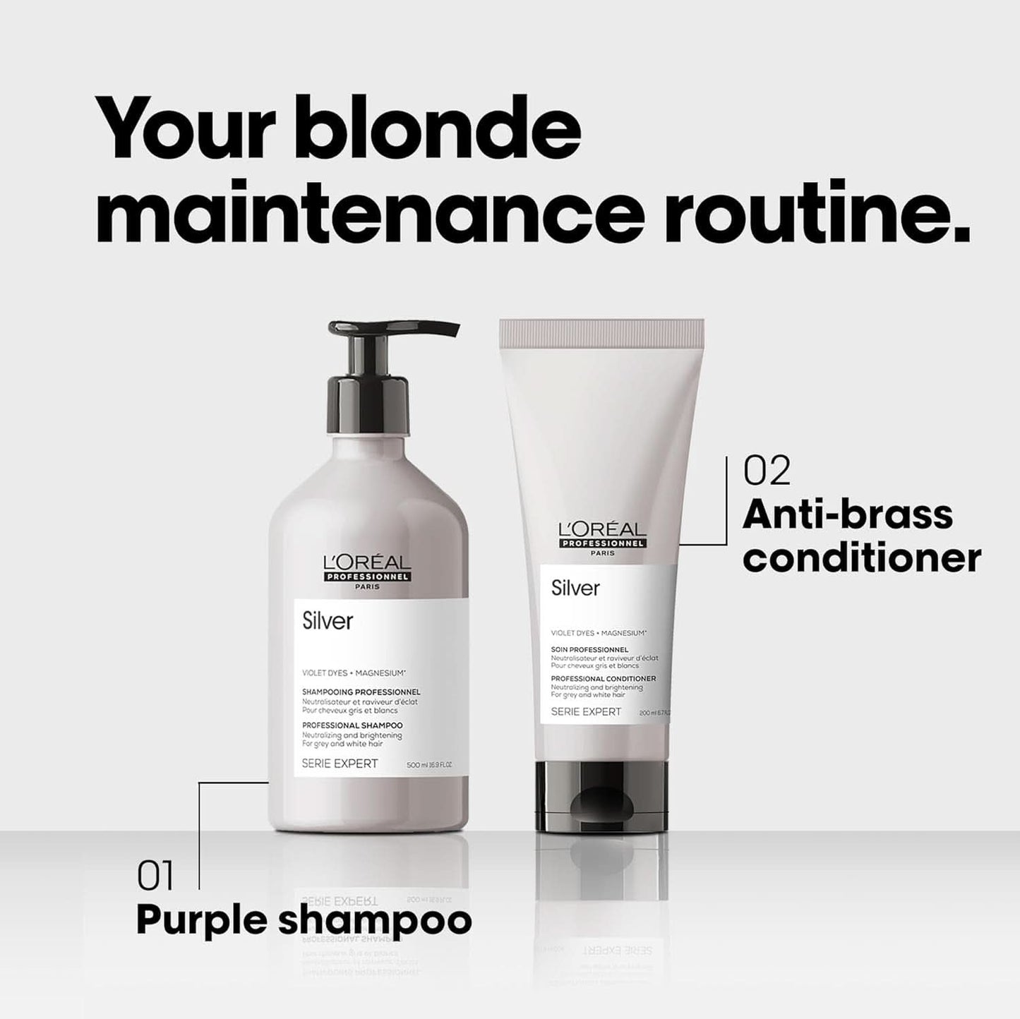 L'Oréal Professionnel Serie Expert Sølv, Shampoo, 500 ml Brusebad og bad Naty Shop