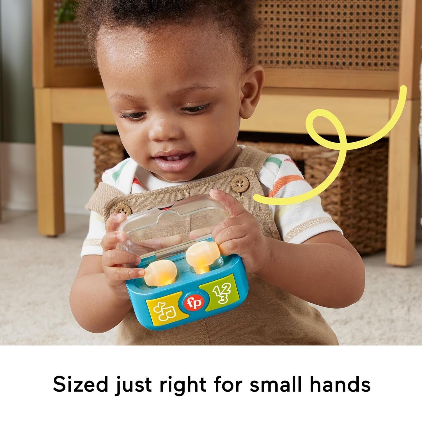 FISHER-PRICE Sjov læring og leg med lege-ørepropper - interaktive ørepropper med sjove lys, læring af sange og finmotoriske aktiviteter, 20+ sange og sætninger, 6 måneder og opefter, HWY45 Baby Toys Naty Shop
