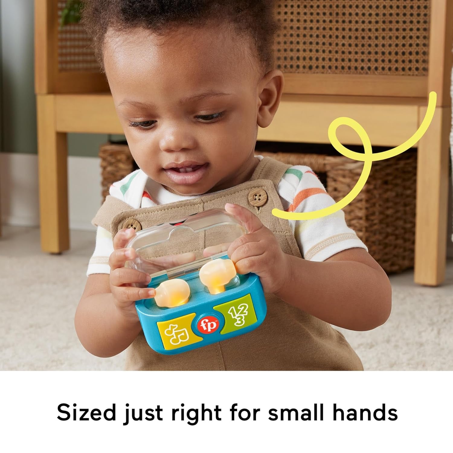 FISHER-PRICE Sjov læring og leg med lege-ørepropper - interaktive ørepropper med sjove lys, læring af sange og finmotoriske aktiviteter, 20+ sange og sætninger, 6 måneder og opefter, HWY45 Baby Toys Naty Shop