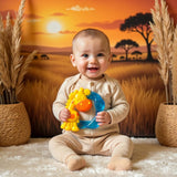 Playgro Jerry Giraffe Bringning - Babybitring - Silikone Bringning - Silikone Bringning - Bringehjælp - Silikone - Bringning - Farverig