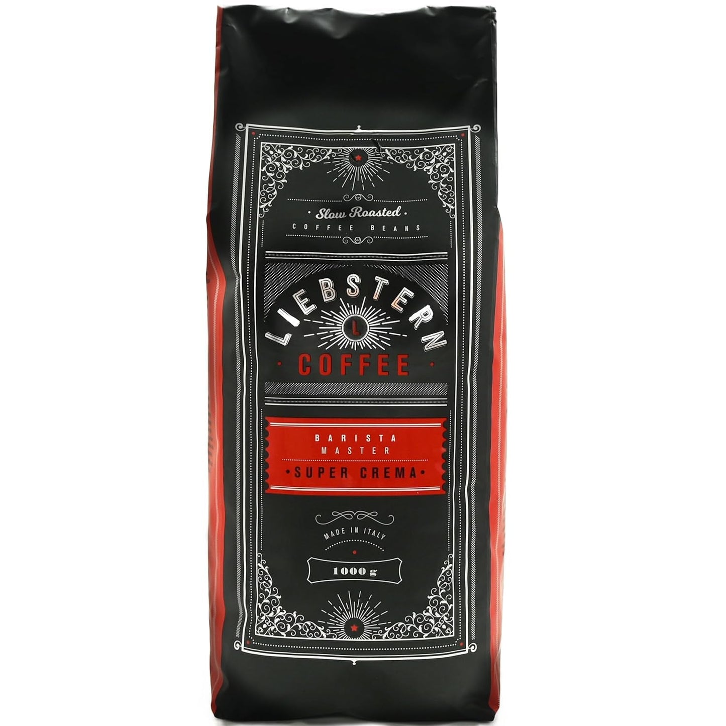 NYHED | LIEBSTERN KAFFE | Kaffebønner 1 kg | SUPER CREME | Kaffe med ekstra lav syre | De bedste espressobønner til fuldautomatiske maskiner | Mellemstegt med masser af smag