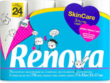 Renova Skincare toiletpapir, 3 lag, hvidt, 24 ruller