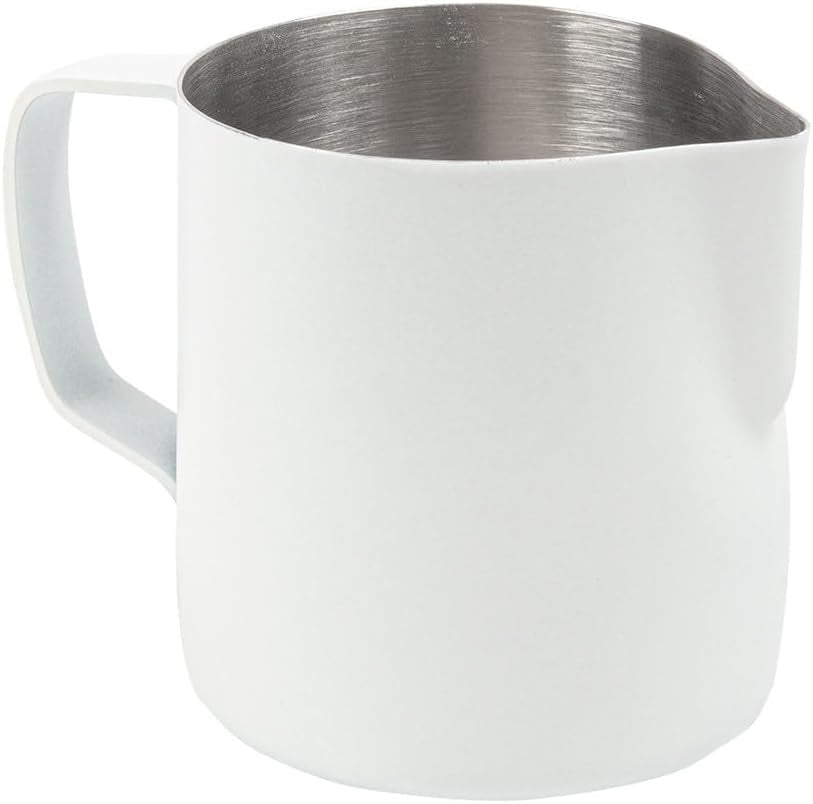 Mælkekrus uden låg, 350 ml, hvid, rustfrit stål
