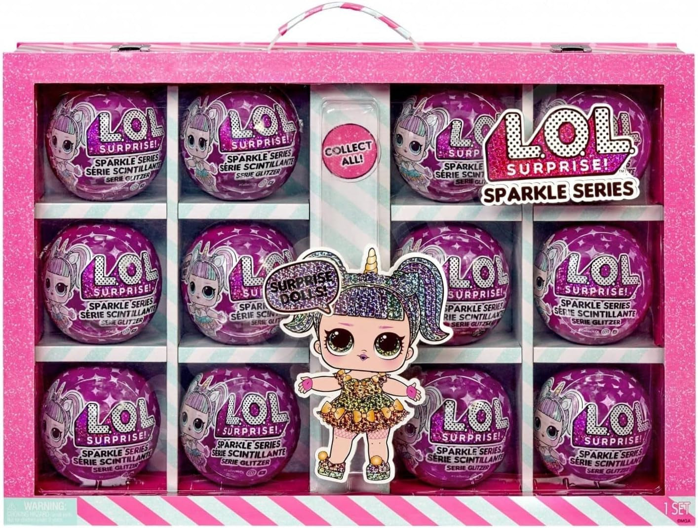 LOL Surprise Glitzer Series - Glitzer-Puppen im 12er-Pack - 80+ overraskelser med hvalpe, outfits, tilbehør og mere - Spielzeug mit Wasserüberraschung - Für Mädchen und Jungen ab 4 Jahren