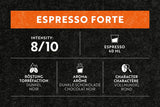 Espresso Forte 36 Kapsel for Nespresso Kaffee Maschine - 8/10 Intensitet - UTZ-certificeret Kaffeekapseln aus Aluminium (Packung med 3)