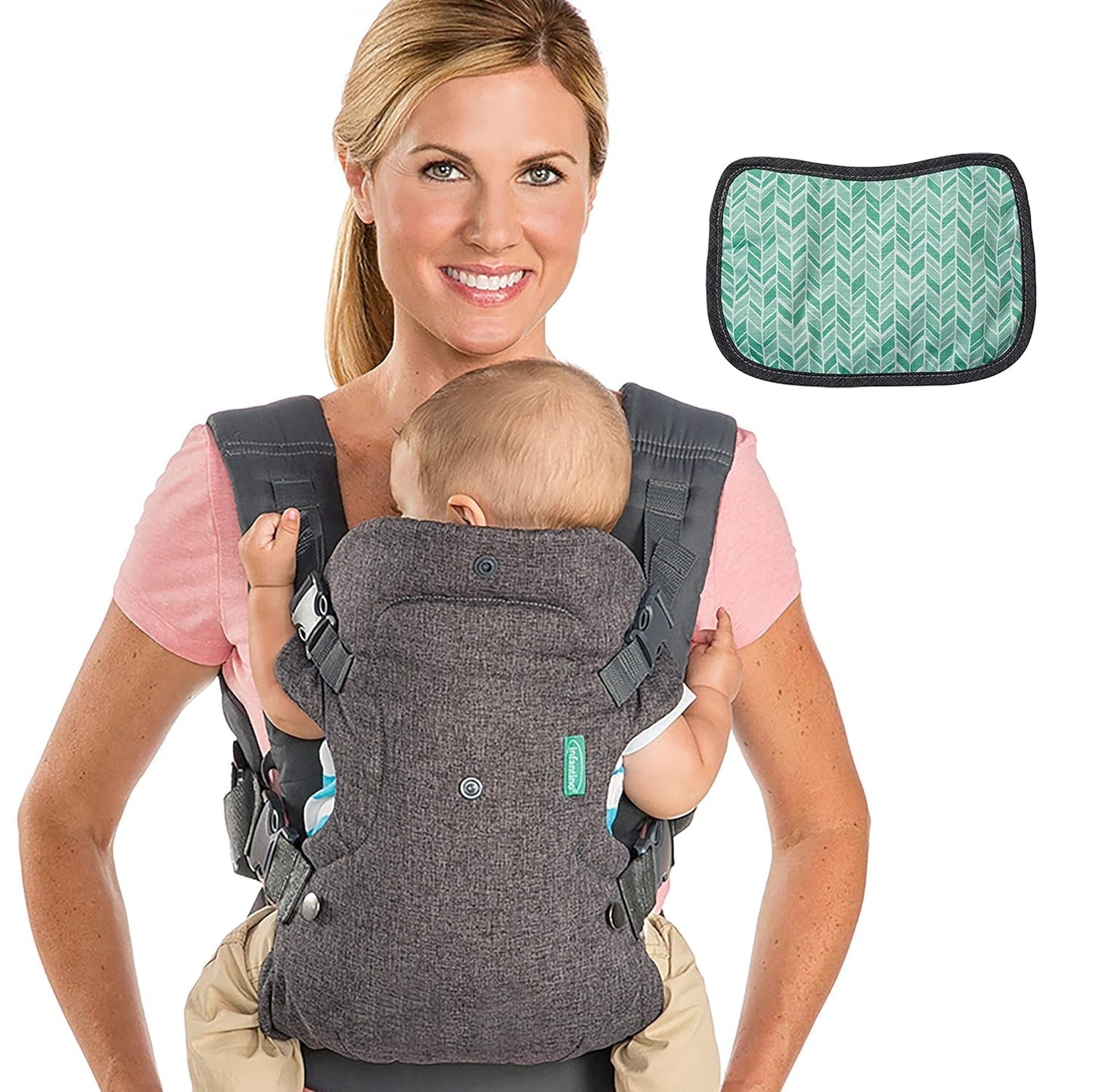 Pampers Sensitive Flip Advanced 4-i-1 bæresele med hagesmæk og servietter, 1200 servietter (15 x 80) til babys følsomme hud, dermatologisk testet, nyfødte essentielle produkter