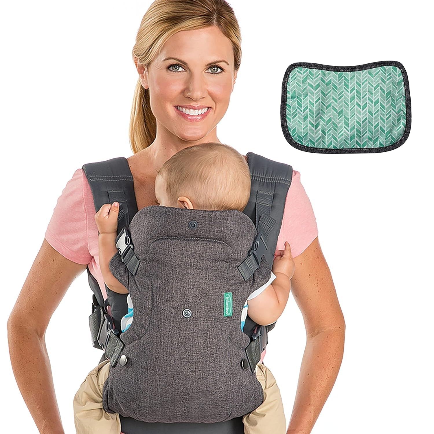 Pampers Sensitive Flip Advanced 4-i-1 bæresele med hagesmæk og servietter, 1200 servietter (15 x 80) til babys følsomme hud, dermatologisk testet, nyfødte essentielle produkter