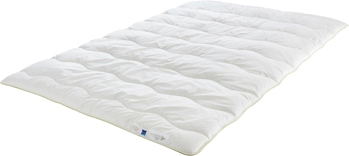 Badenia Trendline Eco quilt Aerelle Blue Duo 135 X 200 Cm, Hvid, Öko-Tex certificeret, Produceret i overensstemmelse med den tyske kvalitetsstandard Dyner og dyner Naty Shop