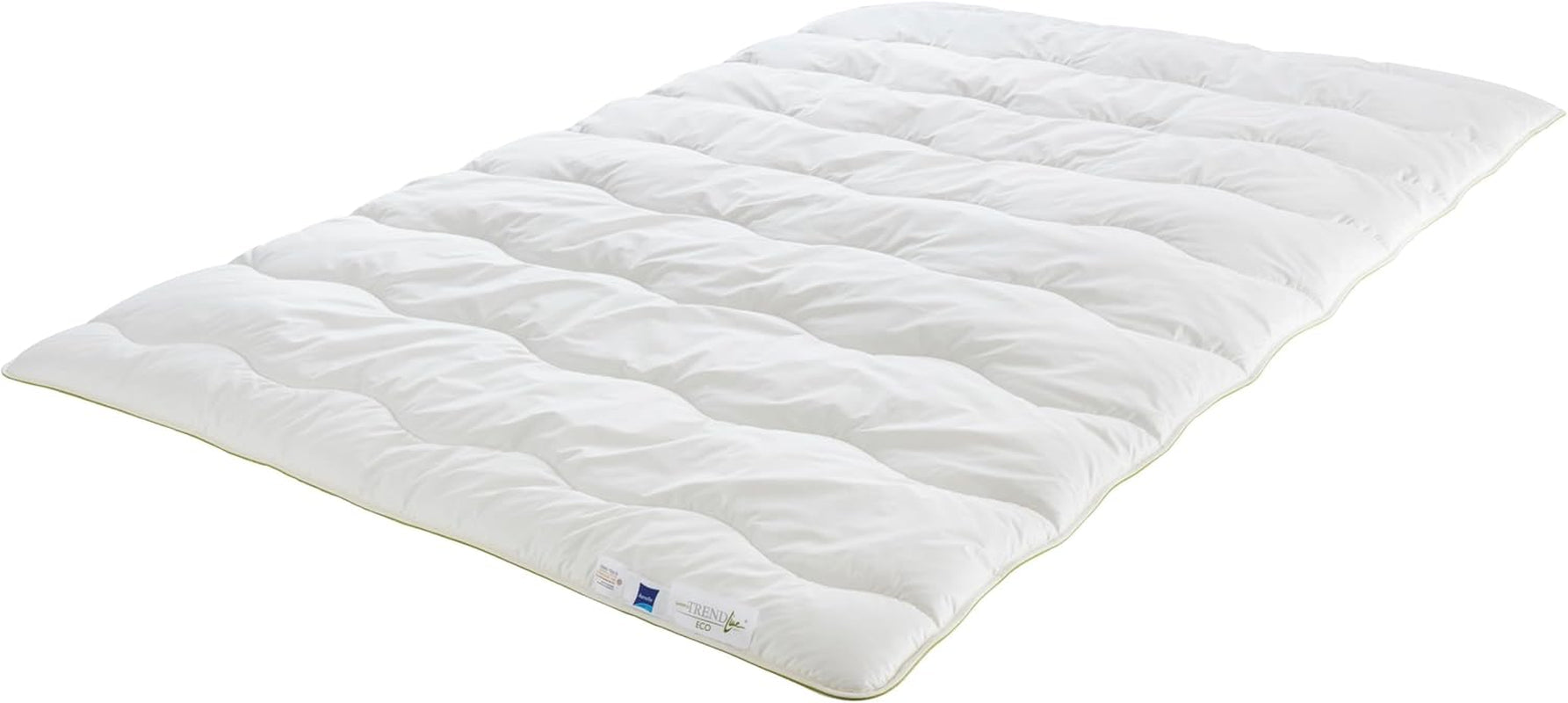 Badenia Trendline Eco quilt Aerelle Blue Duo 135 X 200 Cm, Hvid, Öko-Tex certificeret, Produceret i overensstemmelse med den tyske kvalitetsstandard Dyner og dyner Naty Shop