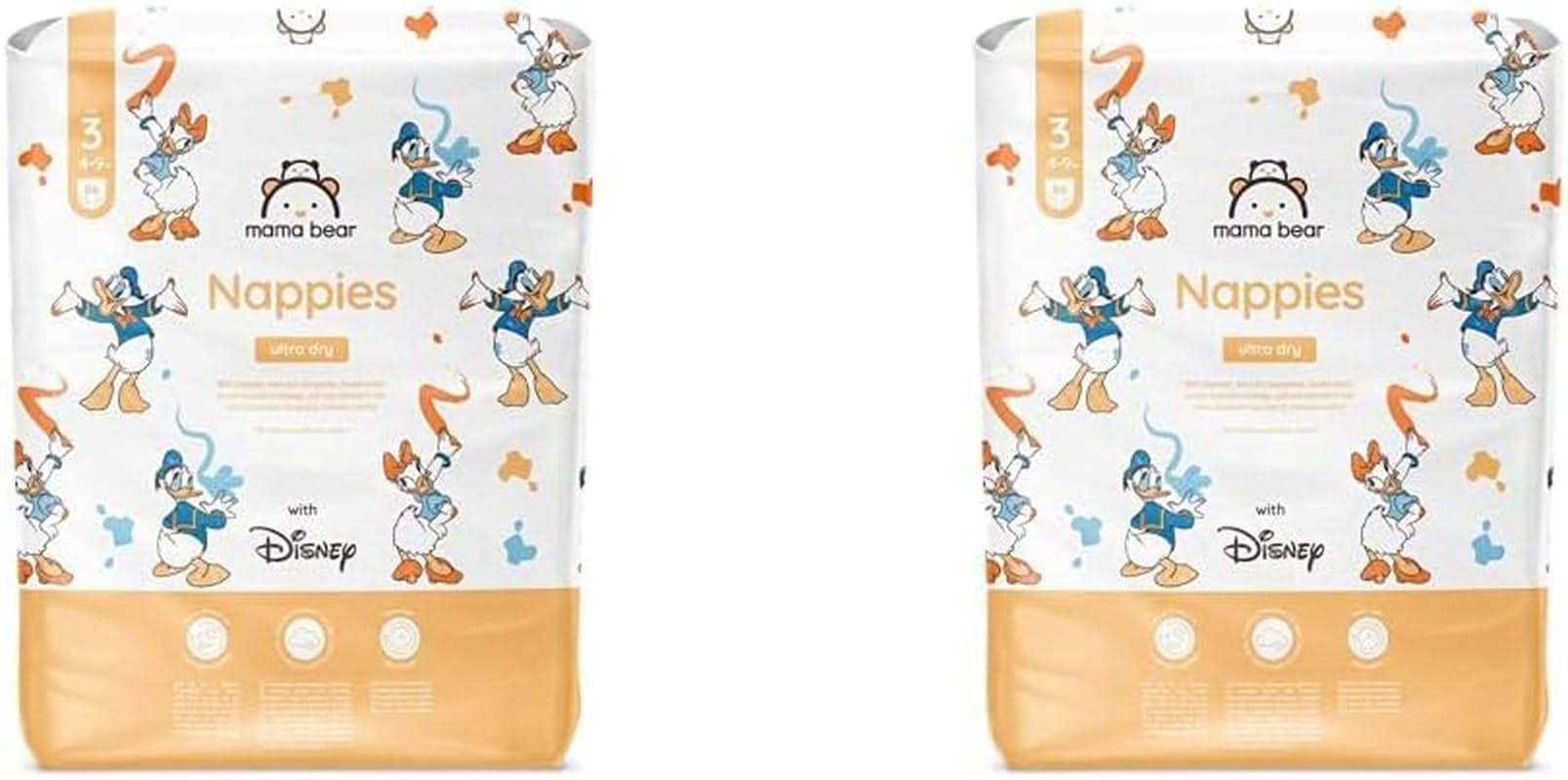 Bleer Mama Bear Disney Ultra Dry str. 4 (8-14 kg), hvid, 84 stk (1 pakke)