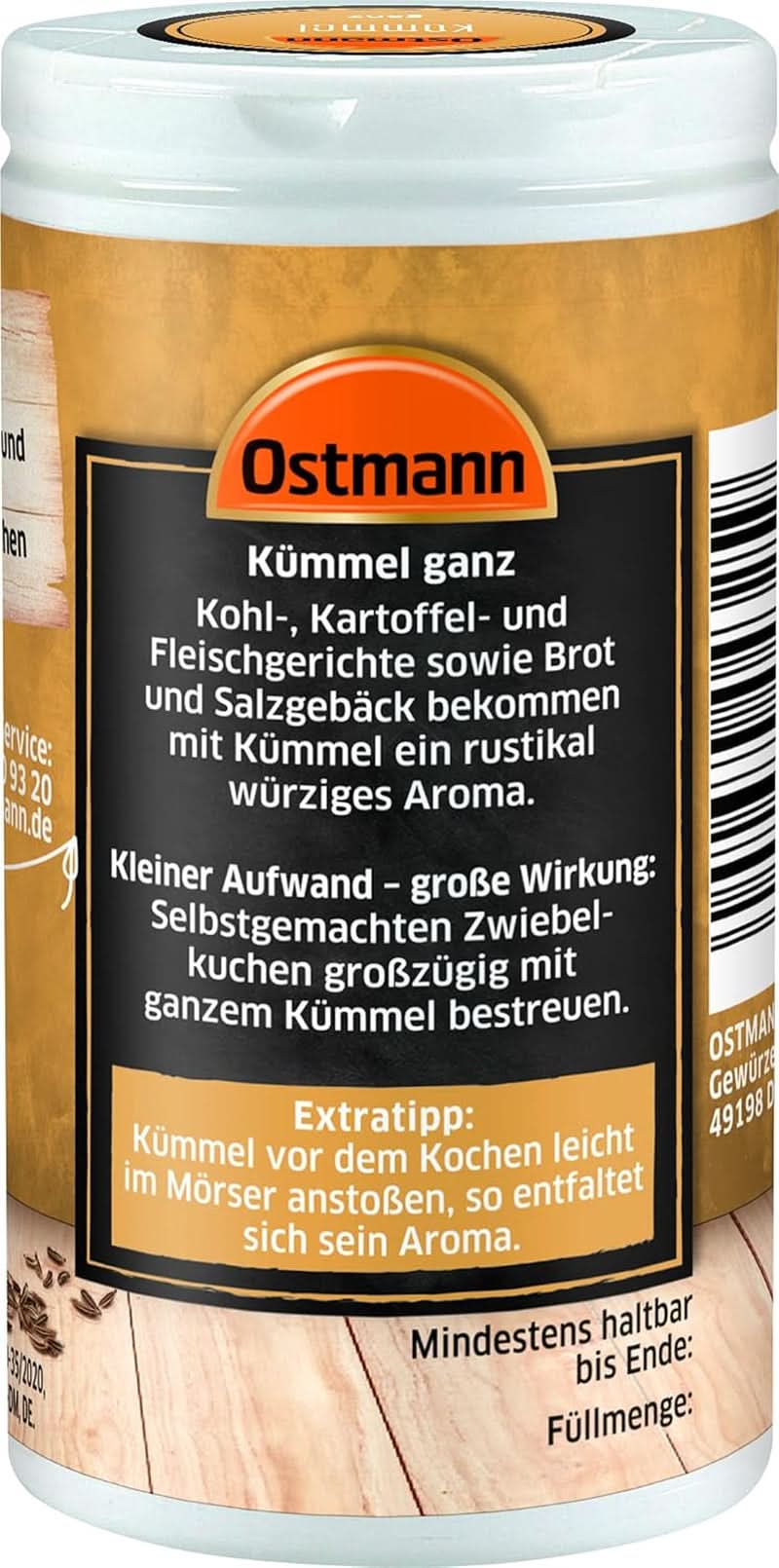 Ostmann - Hel spidskommen, 35 gram Condimente Naty Shop