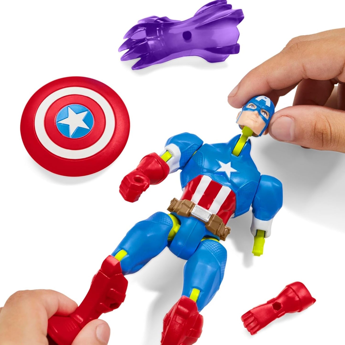Mixmashers Marvel Captain America Avengers Mix-og-match actionfigurer og tilbehør Actionfigurer Naty Shop