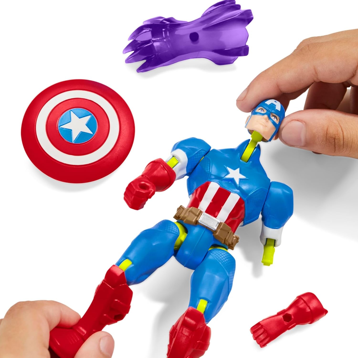 Mixmashers Marvel Captain America Avengers Mix-og-match actionfigurer og tilbehør Actionfigurer Naty Shop