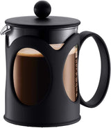 Bodum Kenya kaffemaskine - 1L / 8 kopper - Manuel fransk presse Borosilikatglas og rustfrit stål - Tåler opvaskemaskine - Fremstillet i Portugal