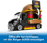 LEGO City Burger Truck Byggesæt med Legetøjsbil til 5-årige, Food Truck Minifigur og tilbehør, Sjov gave til drenge og piger 60404 Byggesæt Besuche den LEGO-Store