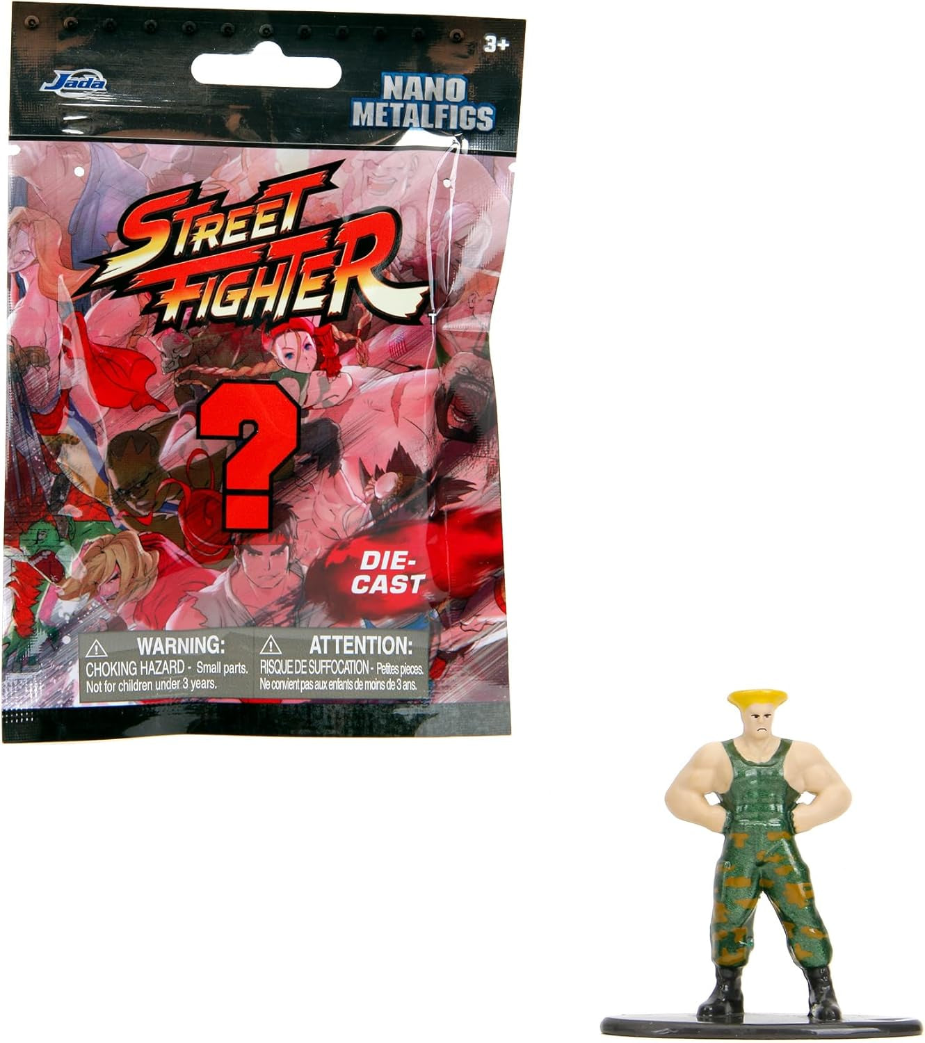 Jada Toys Street Fighter-figur (1X Mystery Figur i Blind Pack) - Detaljeret Nano-samlerfigur (4 cm), 1 af 13 Metal Street Fighter-figurer til fans og samlere i alderen 3+, Wave 1 Actionfigurer Naty Shop