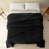 Hyggeligt tæppe Fluffy Fleece-tæppe 130 X 150 cm Sengetæpper Sofatæppe Store bløde tæpper og tæpper til voksne Sofatæpper Varme Maskinvaskbare sorte senge og tæpper God aften