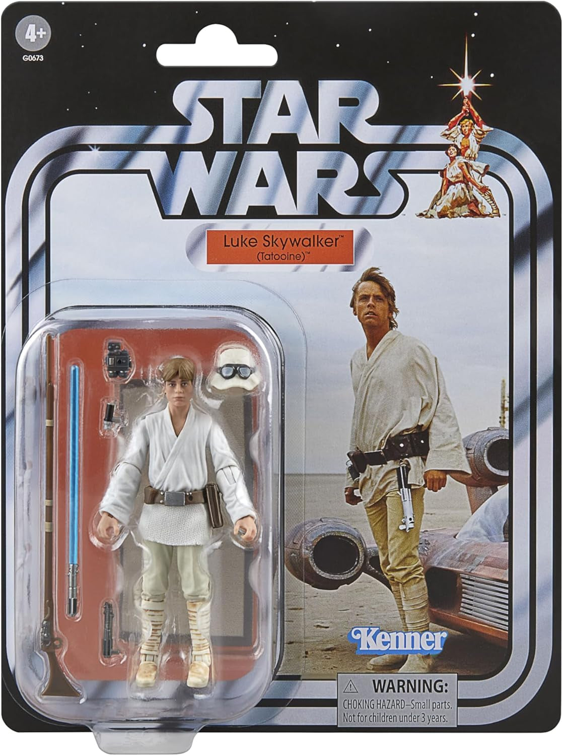 Star Wars Vintage Collection Landspeeder & Luke Skywalker, Star Wars: A New Hope Action Figur & Vehicle, 9,5 cm actionfigurer Naty Shop