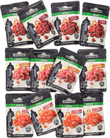 Dehner Premium våd kattefoder, multipakke, voksne katte, 4 stykker hver: lam / kalkun / laks, 12 poser x 100 g (1,2 kg)