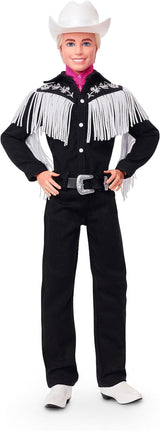 BARBIE the MOVIE Ken - spillefilm samlerdukke i vestligt outfit, vintage skjorte, cowboyhat, hvide støvler, fra 3 år og opefter, HRF30 Naty Shop Dolls Standardtitel