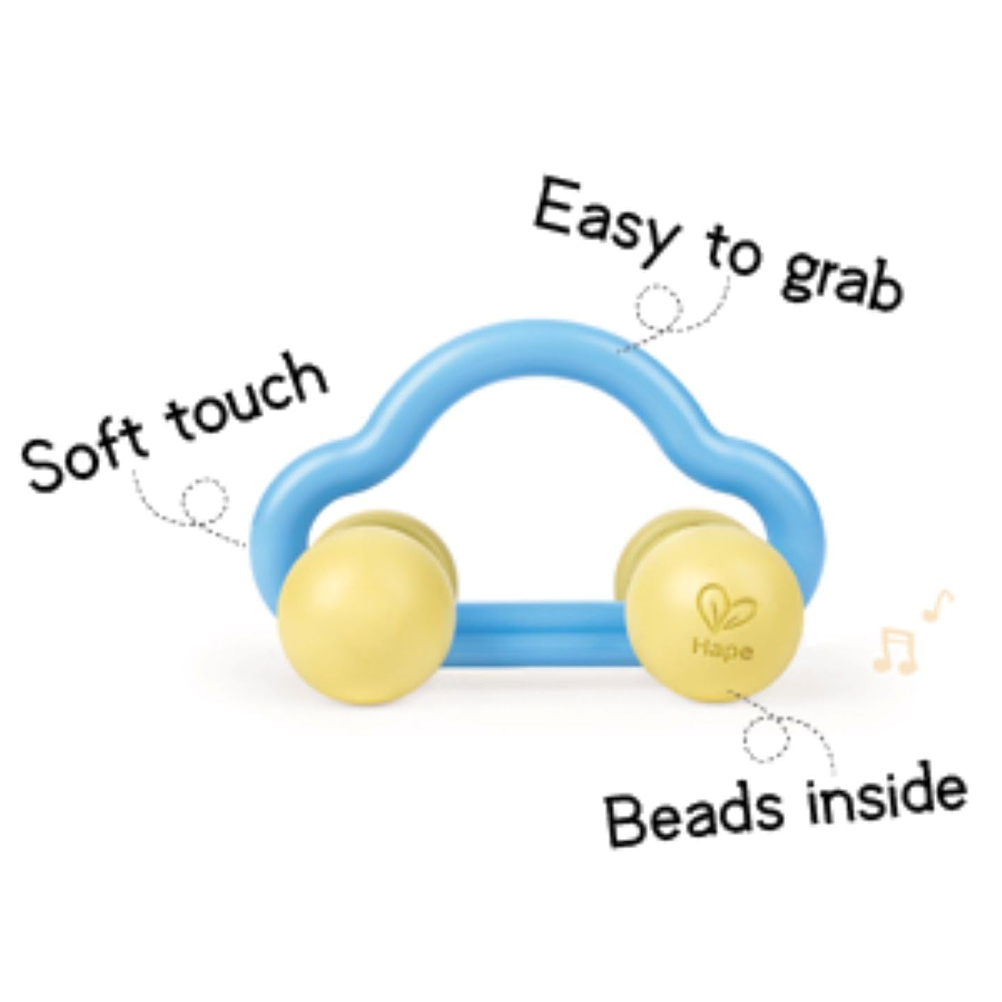 Hape Roll & Rattle Legetøjsbil, Babylegetøj Bebe Naty Shop Legetøj